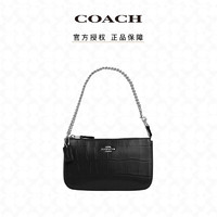 COACH 蔻馳 女士多用腋下包手拿Nolita19麻將包送女友禮物 CN382SVBK黑色