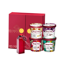 哈根達(dá)斯 H?agen·Dazs 蛇年限定禮盒 100ml*4 夏果/紅絲絨/薄巧/朗姆