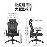 黑白調(diào) P1 人體工學(xué)電腦椅 標(biāo)準(zhǔn)版