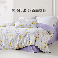 羅萊家紡 100%全棉純棉四件套 微生寧溪 1.2米寬床適用被套150*215cm