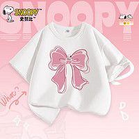SNOOPY 史努比 兒童短袖2025夏季兒童半袖純棉衣服夏裝女孩t恤寬松童裝上衣