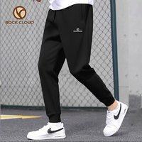 Rock Cloud 男式休閑衛(wèi)褲巖云戶外運(yùn)動(dòng)長(zhǎng)褲束腳褲親膚針織棉大碼寬松透氣長(zhǎng)褲