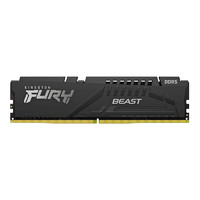 金士頓 FURY Beast超級野獸系列 DDR5 6000MHz 臺式機內存 馬甲條 黑色 16GB CL30