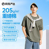 網(wǎng)易嚴(yán)選 25春夏升級(jí)205g重磅棉T恤100%