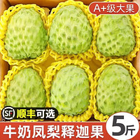 甜萌果蔬 鳳梨釋迦果牛奶釋迦摩尼大目佛頭廣西番荔枝送禮整箱 2斤手挑超精選裝（單果約150g+）凈重1.5
