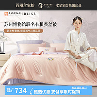 百麗絲 水星家紡被子蘇博聯(lián)名蠶絲被a類云感冬被加厚二合一被四季被 蘇博聯(lián)名針織蠶絲冬厚被 150cm×210cm