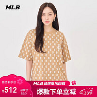 MLB 男女情侶老花系列運(yùn)動T恤 3ATSM0243