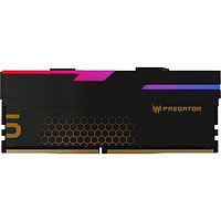 宏碁掠奪者 Hermes冰刃系列 DDR5 7200MHz RGB 臺式機內(nèi)存 馬甲條 石耀黑 32GB 16GBx2 C34