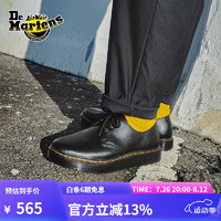 Dr.Martens 馬?。―R.MARTENS）Zavala Lo男女秋舒適百搭輕量軟皮黑色薄底女單鞋 黑色 37
