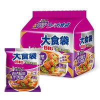 康師傅 方便面大食袋big大份量162g*3袋紅燒酸菜牛肉袋裝泡面速食