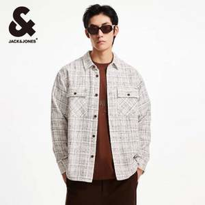 Jack & Jones 杰克瓊斯 男士小香風(fēng)潮流百搭襯衫夾克2243OS008