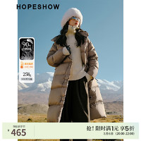 紅袖 女裝雙面絎線(xiàn)落肩連帽羽絨服 咖啡037