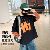 kocotree 男童拼色假兩件長(zhǎng)袖