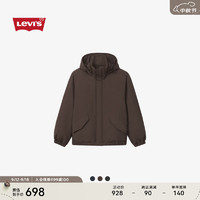 李維斯 Levi's 24秋季男士簡(jiǎn)約休閑可收納風(fēng)帽御寒羽絨服外套 棕色 L