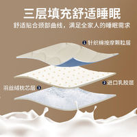 南極人 乳膠枕頭護頸枕芯 云端艙乳膠藍色-低枕 48x74cm