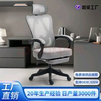 簡(jiǎn)豪森人體工學(xué)椅W24白框灰網(wǎng)-聯(lián)動(dòng)扶手-無(wú)擱腳