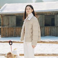 坦博爾 春秋新款餅干羽絨服TBF330226D 椰奶咖
