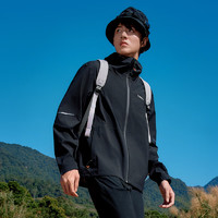 探路者 沖鋒衣  贈(zèng)跨肩包 劉昊然同款 男-TABBBM81835黑色 L