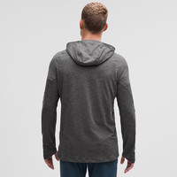 lululemon 丨Surge Warm 男士拉鏈連帽衫 LM3DH1S 海鷗灰蒸汽灰混色 M