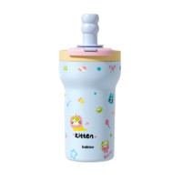 花伴森 保溫杯女士陶瓷內(nèi)膽  冰藍(lán)果果貓650ml