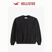HOLLISTER 霍利斯特 24春秋款抓絨美式情侶寬松衛(wèi)衣男裝女裝KI322-4105 黑色 XS (170/84A)