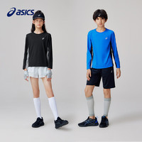 ASICS 亞瑟士 兒童運動長袖速干T恤 1406藍色