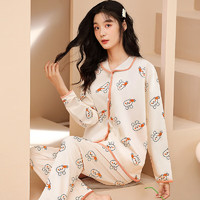 六月玫瑰 Junerose 睡衣女2025年春季新款舒適寬松可愛風(fēng)長袖可外穿女士家居服套裝