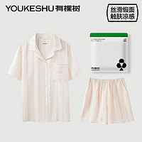 有棵樹 女款緞面紡絲短袖家居服套裝