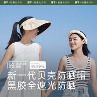 蕉下 遮陽帽BM532女貝殼帽空頂帽防曬帽夏季防紫外線戶外 芋灰粉