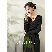 3COLOUR 萬(wàn)墨流影 女士新中式連衣裙 C