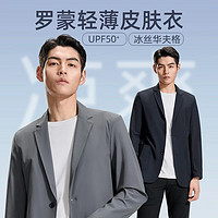 羅蒙 華夫格冰絲防曬西服 灰色