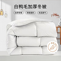 OBXO 源生活 暖絨 100%白鴨毛羽毛被芯 7斤 200*230cm 白色