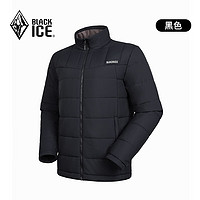 BLACKICE 24戶外男款金標P棉 防水透濕 防潑防油污棉服 防風耐磨外套 黑色 S
