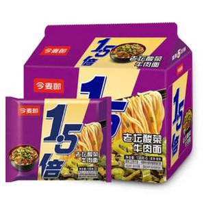今麥郎 1.5倍方便面 老壇酸菜牛肉面 138g*5包
