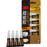 3M 膠水快干膠玻璃陶瓷木材金屬塑料橡膠透明啫喱快速干膠 AD119-4支/包