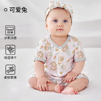 歐孕 嬰兒透氣輕氧棉爬爬服 短款