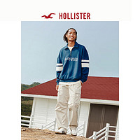 HOLLISTER 霍利斯特 24春秋款抓絨情侶美式長(zhǎng)袖衛(wèi)衣男裝女裝KI322-4219 海軍藍(lán)
