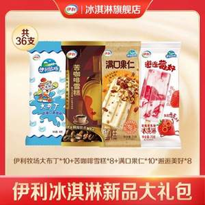 伊利 大布丁/苦咖啡/滿口果仁/邂逅莓好冰激淋組合 共36支 2060g