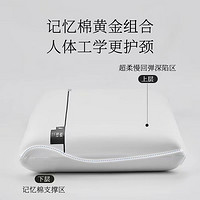 樸依家紡 非溫感超柔慢回彈安睡枕 一只裝 白色 40*70cm-6cm低枕