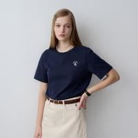 TEENIE WEENIE 小熊女裝2024款夏季簡(jiǎn)約休閑直筒圓領(lǐng)短袖T恤上衣