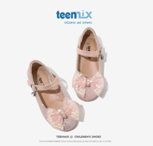 Teenmix 天美意 女童蝴蝶結(jié)水晶涼鞋T13718 兩色