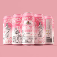 青島啤酒 TSINGTAO 白啤11度櫻花系列 500mL 24罐 2整箱裝 贈白啤330*6