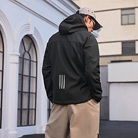 adidas 阿迪達(dá)斯 拒水防潑休閑簡(jiǎn)約舒適連帽夾克外套男女冬季阿迪達(dá)斯輕運(yùn)動(dòng) 黑色 M