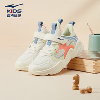 鴻星爾克 女童中性休閑運(yùn)動鞋 微晶白/冰檸綠