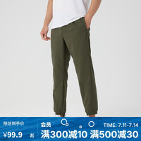 迪卡儂 DECATHLON 運(yùn)動(dòng)褲男速干長(zhǎng)褲束腳褲透氣輕盈運(yùn)動(dòng)褲-4847714 款A(yù)-深卡其色 S