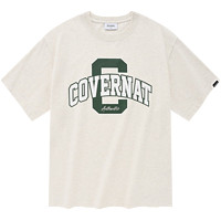 COVERNAT 男女同款 拱形字母印花 簡約寬松半袖t桖