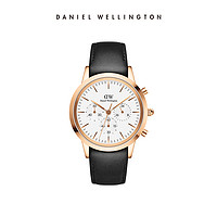 Daniel Wellington 丹尼爾惠靈頓 ICONIC三眼計(jì)時(shí)系列 男士皮質(zhì)手表 Iconic Chronograph 42MM leather 42mm