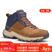 迪卡儂 DECATHLON 徒步鞋防水防滑中幫春秋運動鞋鞋子 MH500 褐色-中幫-男款