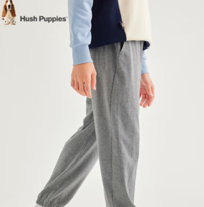 Hush Puppies 暇步士 男大童春秋季寬松舒適彈力松緊褲