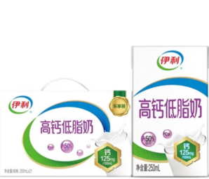 伊利 高鈣低脂牛奶 250ml*21盒